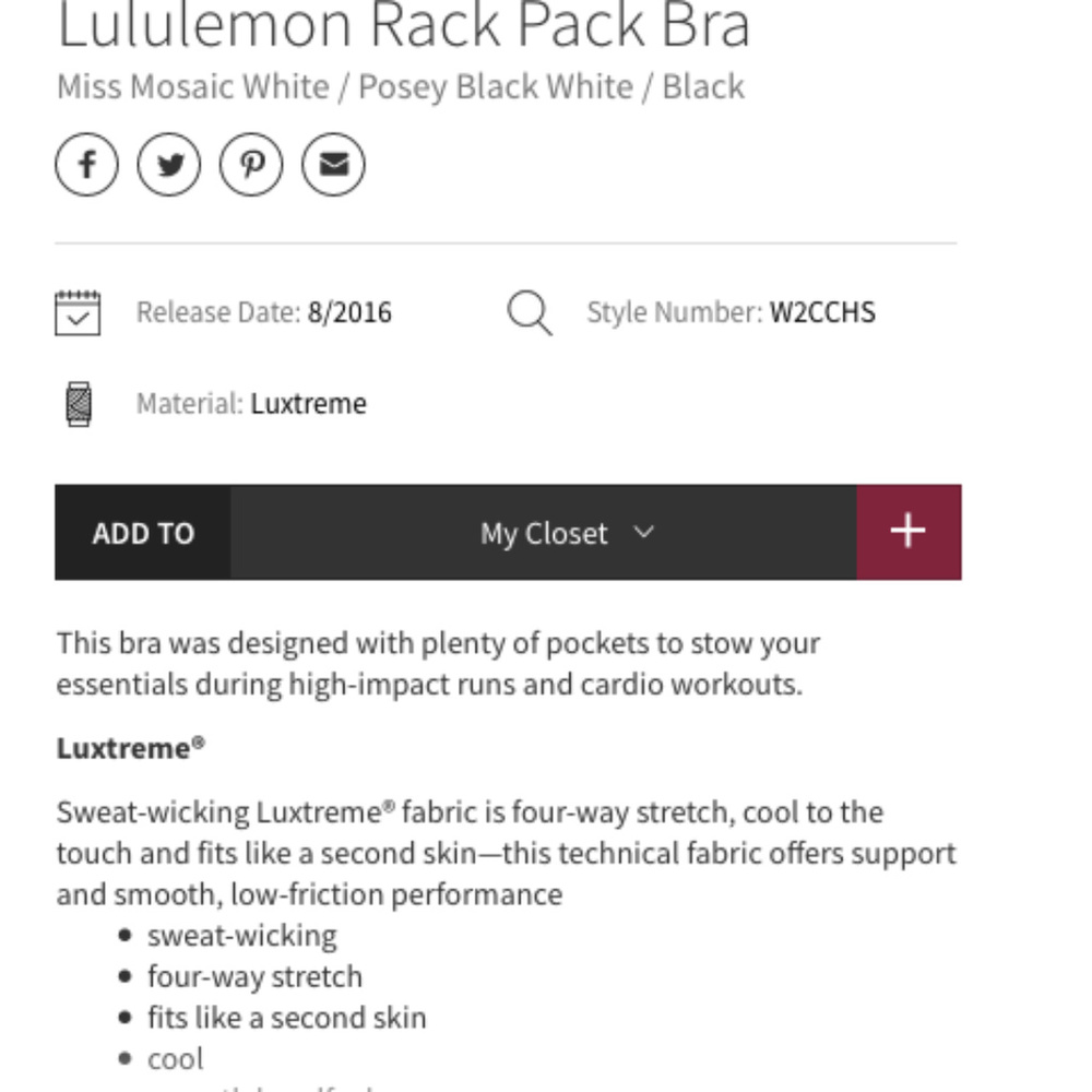 Lululemon Rack Pack Bra - Picture 6 of 6